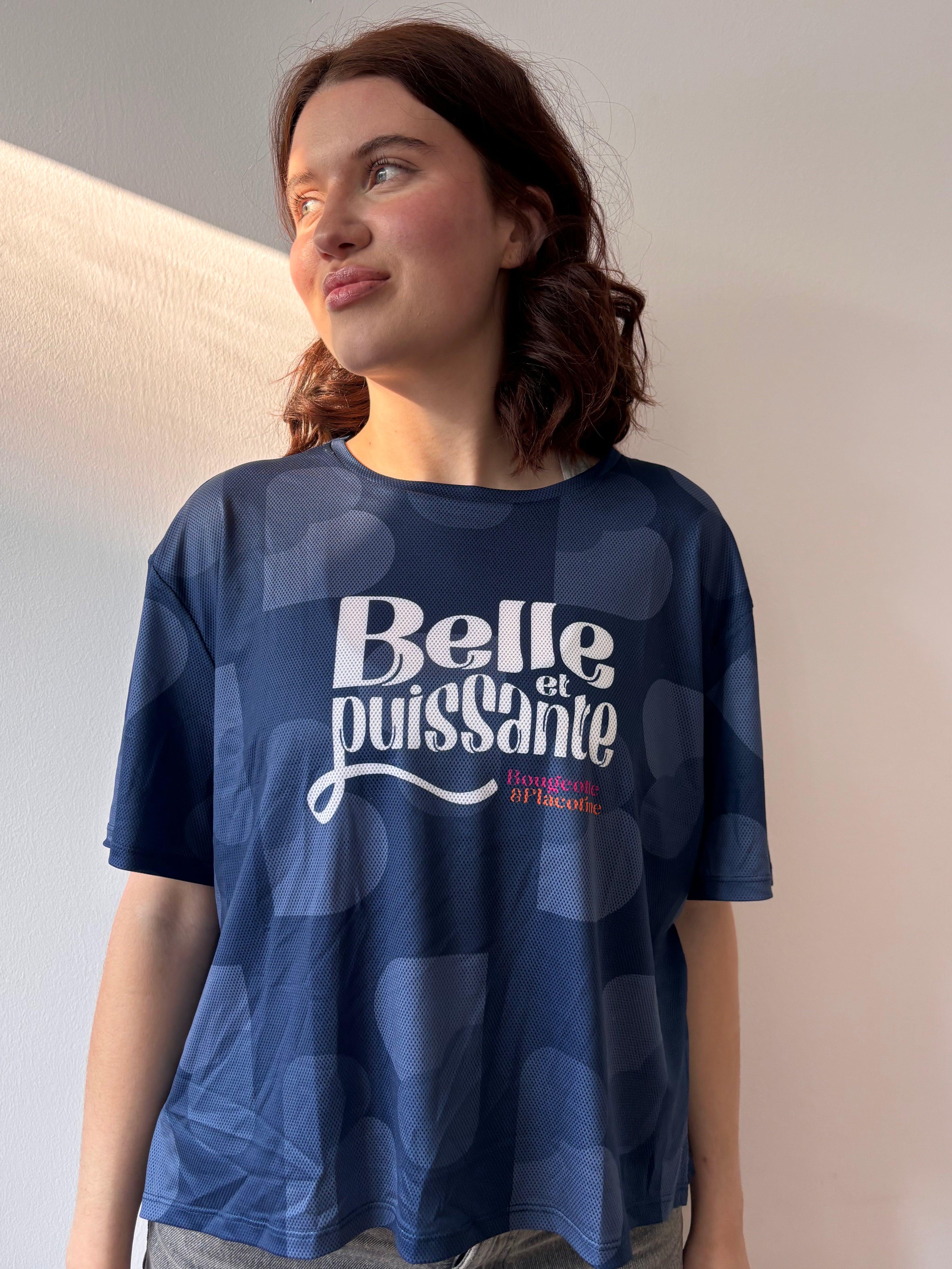 T-shirt bleu - Belle et Puissante