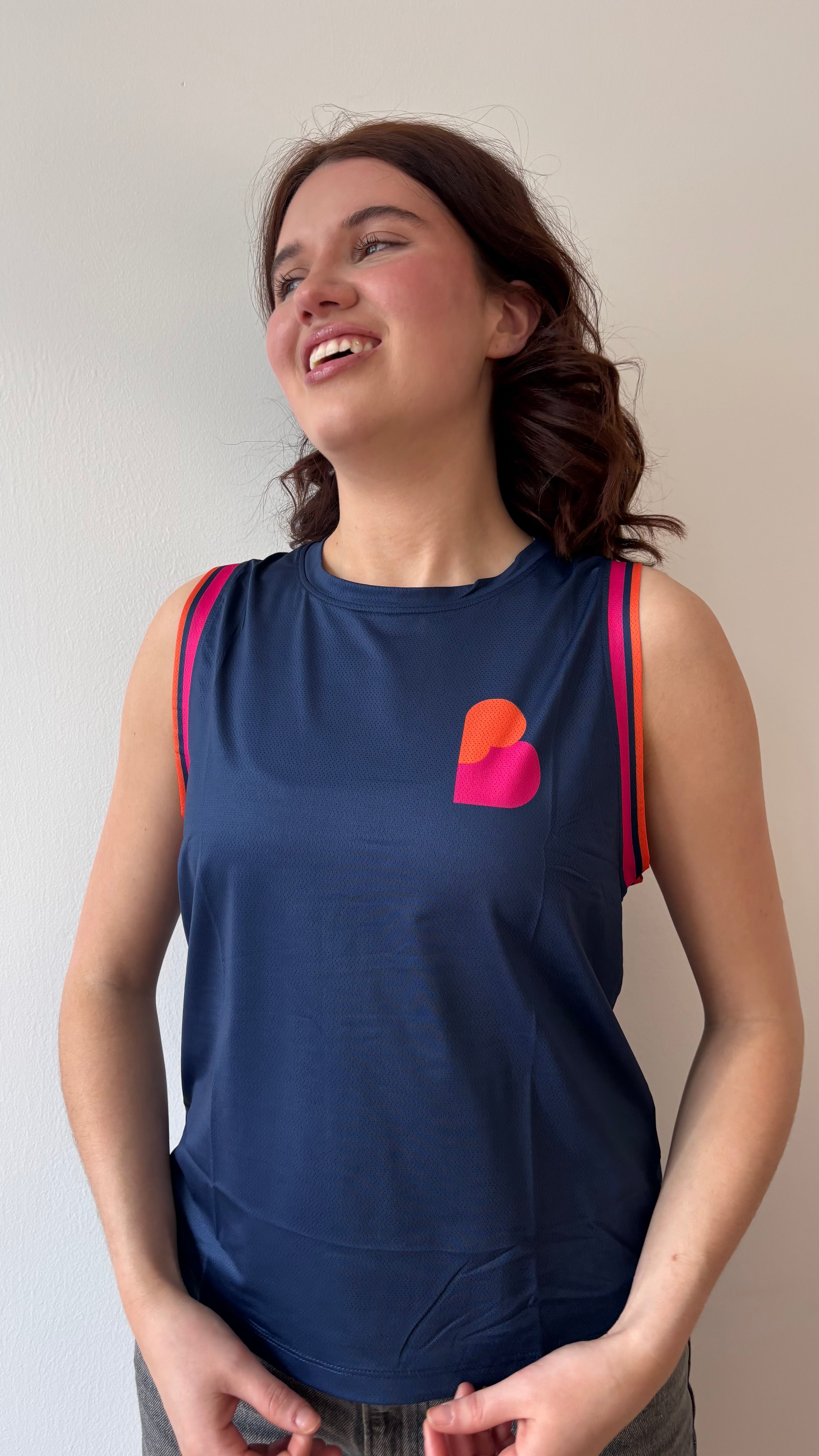 Camisole de sport marine