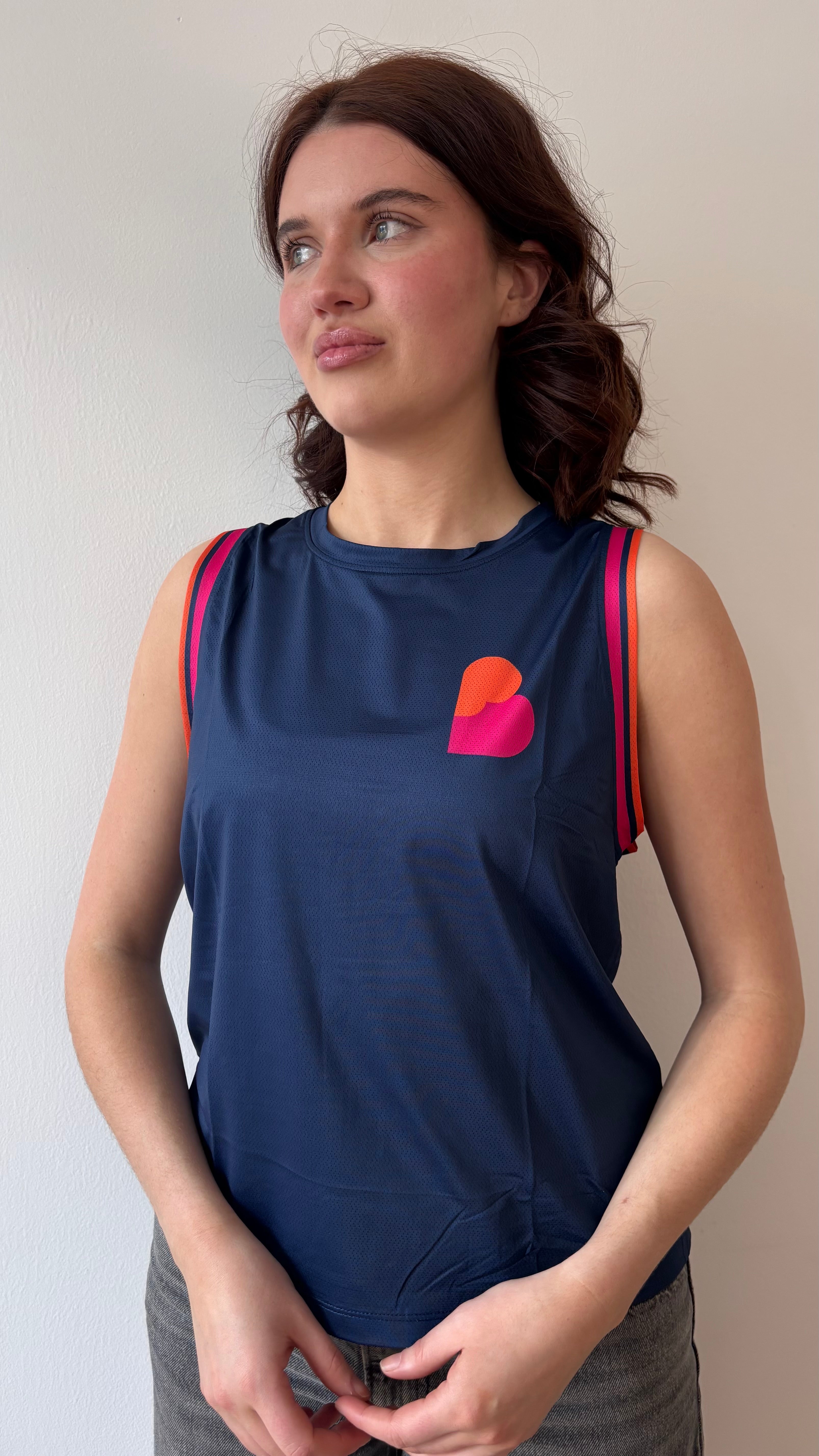 Camisole de sport marine